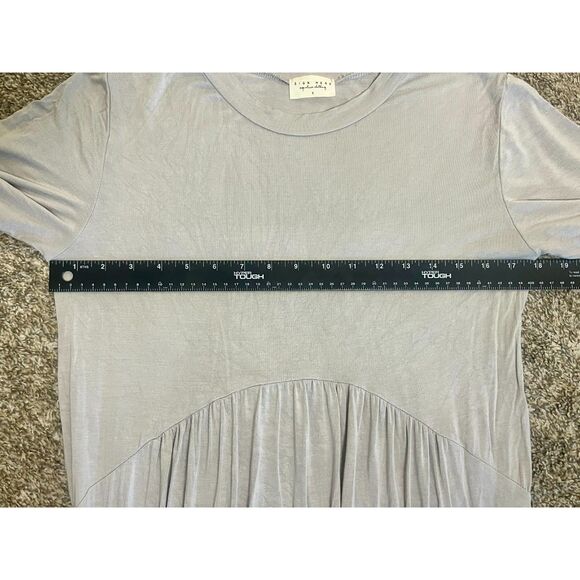 Sign Here Long Modest Gray Comfy Dress Small Oversized Long Tall - Picture 6 of 6